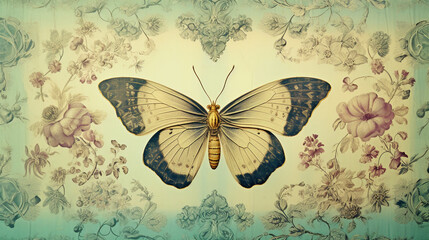 vintage background with butterfly  high definition(hd) photographic creative image
