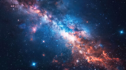 Naklejka premium Massive and Colorful Galaxy