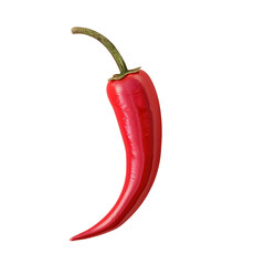 Red chili pepper on Transparent Background