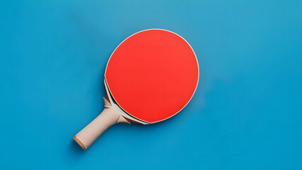 Table tennis or ping pong racket on table. Sport concept. - obrazy, fototapety, plakaty