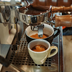 Process of Filling a Cup of Coffee With Liquid