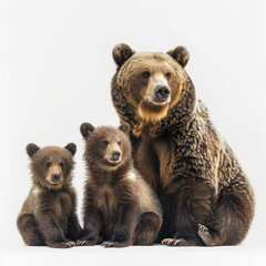 Obraz premium bear on white background