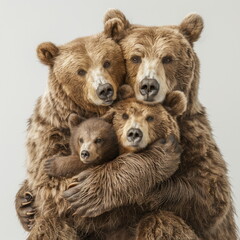 Fototapeta premium bear on white background