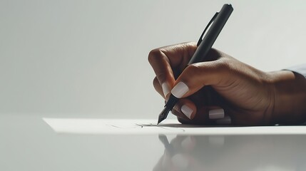 person writing on a tablet - obrazy, fototapety, plakaty