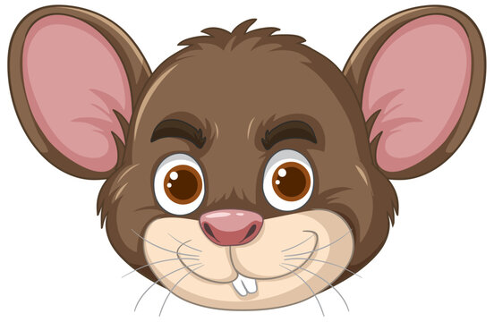 Adorable brown mouse with big ears and eyes