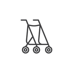 Doll Stroller line icon. - 780270544