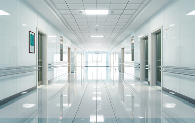 empty hospital hallway interior