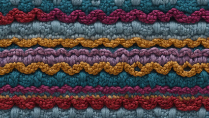 An image featuring a cozy knitted wool texture, with a variety of stitches and yarn colors ULTRA HD 8K