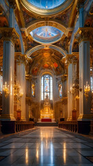 Fototapeta na wymiar amazing interior of church