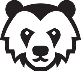 Bear icon logo design illustration