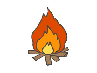 20240409_焚火のイラスト