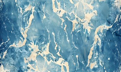Marbled Vintage Texture on Old Blue Paper Background, Generative AI  - obrazy, fototapety, plakaty