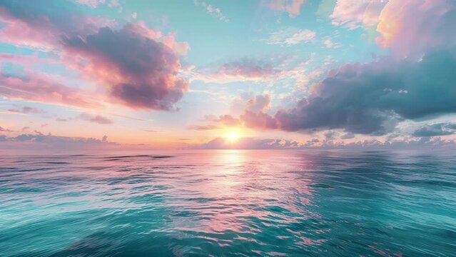 Beautiful sunset over the sea.
