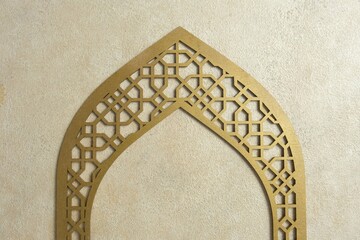 Gold and light brown background Ramadhan , eid mubarak or moslem festive