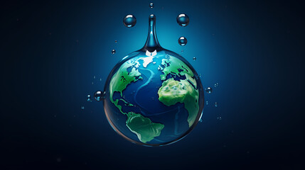 Fototapeta premium Ecology, water conservation, world water day