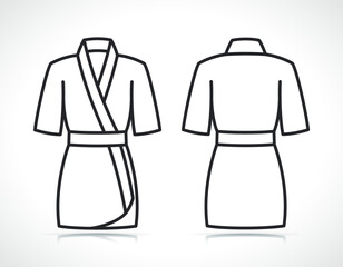 kimono or robe line icon - 780281971