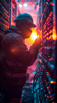 Crypto Miner, Crypto rig, HODLer, Celebrating successful transaction, Crypto Discord server, Photography, Silhouette lighting, Lens Flare