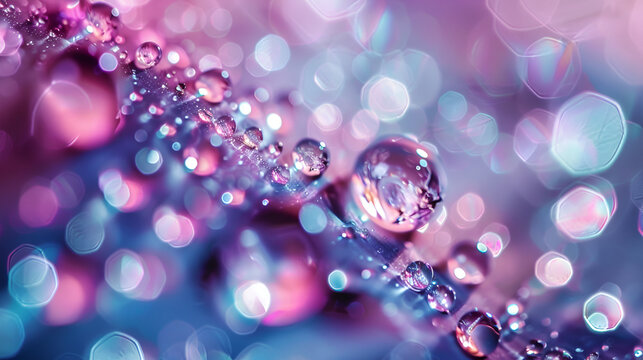 Blurred images and bokeh made from water droplets.