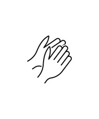 two hands icon, vector best line icon.