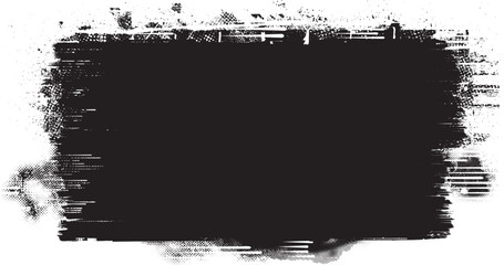 Glitch distorted grange shape . Noise grungy logo . Trendy defect error shapes . Glitched frame .Grunge textured . Distressed effect .Vector shapes