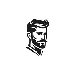 gentleman barber shop logo vector illustration template design
