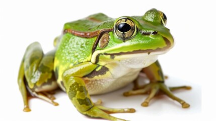 Naklejka premium Frog on a white background