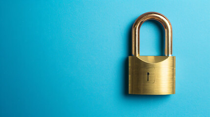 Naklejka premium Lock, minimal wallpaper, a symbol of safety and challenge