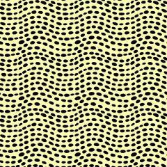 Small dash pattern. Seamless minimal dash pattern, small elements on yellow background.