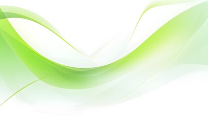 Minimal green and white curve waves concept on white backdrop for wallpaper, abstract brilliant green wavy backdrop - obrazy, fototapety, plakaty