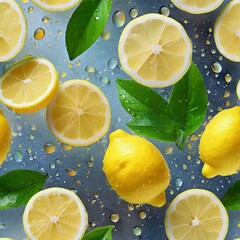 Delicious, fresh and organic citrus lemon fruits in studio lightning