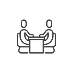 Business Meeting line icon - 780290587