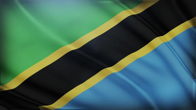 Waving Tanzania flag background