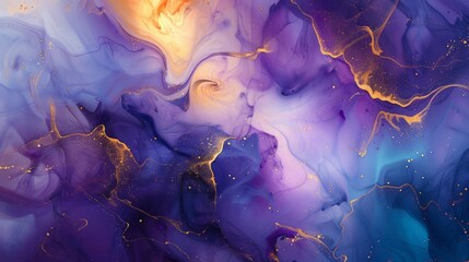 Modern colorful curved background blue purple wave, Ethereal Symphony: Abstract Fluid Art in Vibrant Hues