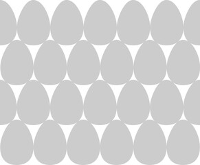 Easter eggs seamless pattern on white background. Vector illustration