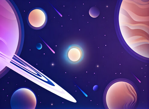 blue color planet galaxy universe abstract background with 3d background wallpaper