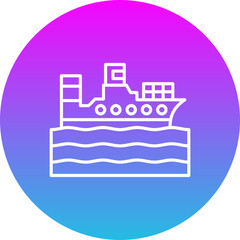 Obraz premium Cargo ship Icon