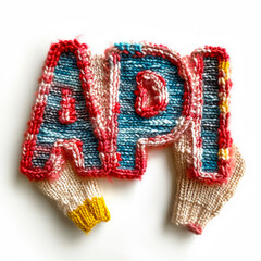 Application Programming Interface in Knitted STYLE - obrazy, fototapety, plakaty