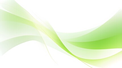 Uncomplicated green and white curve waves theme on white backdrop for wallpaper, abstract radiant green wavy background