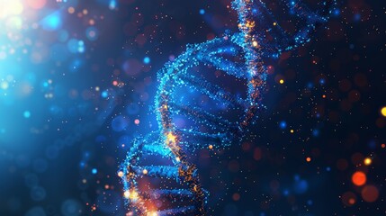 A futuristic and abstract vector background showcasing DNA technology elements,