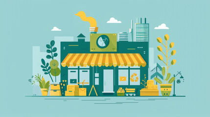 Composition with natural organic cosmetic products in bottles, jars, tubes for skincare. Flat lay photography of skincare products. Cosmetic products mirror on a shelf. Flat vector illustration