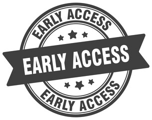 early access stamp. early access label on transparent background. round sign