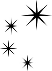 Star icon vector. Twinkling star illustration sign. Sparkles symbol. Shining burst logo.