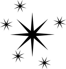 Star icon vector. Twinkling star illustration sign. Sparkles symbol. Shining burst logo.