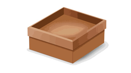 Brown isolated box. High resolution render flat vector