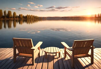 chairs and table on beach