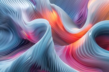 Curved lines bending and twisting in a graceful dance, abstract  , background