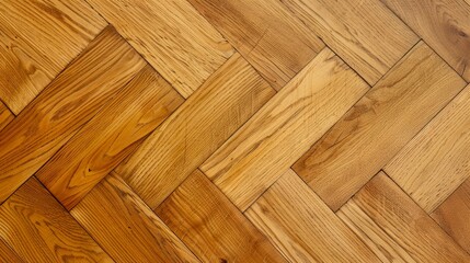 Herringbone patterned parquet close-up texture background 