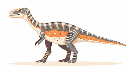 Cartoon female dinosaur isolated on white background