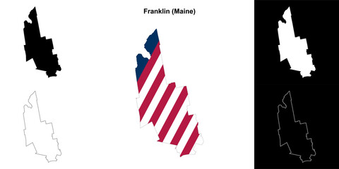 Franklin County (Maine) outline map set