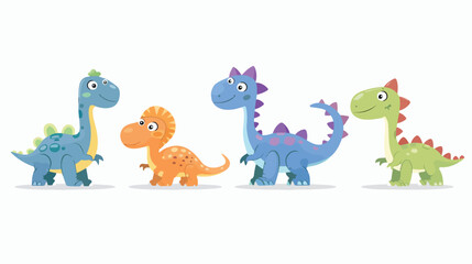 Vector illustration of Cartoon Dinosaur Character